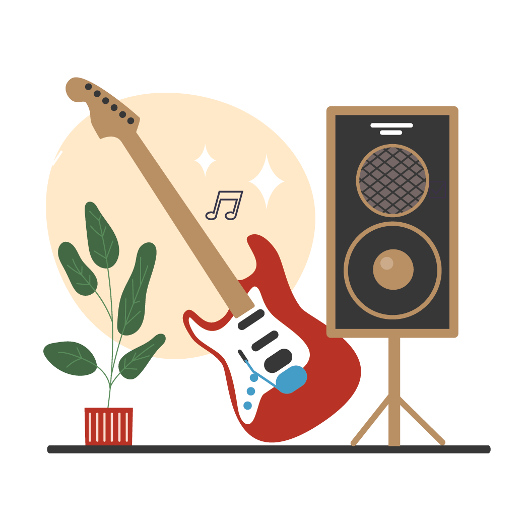 Guitar with Sound Amps